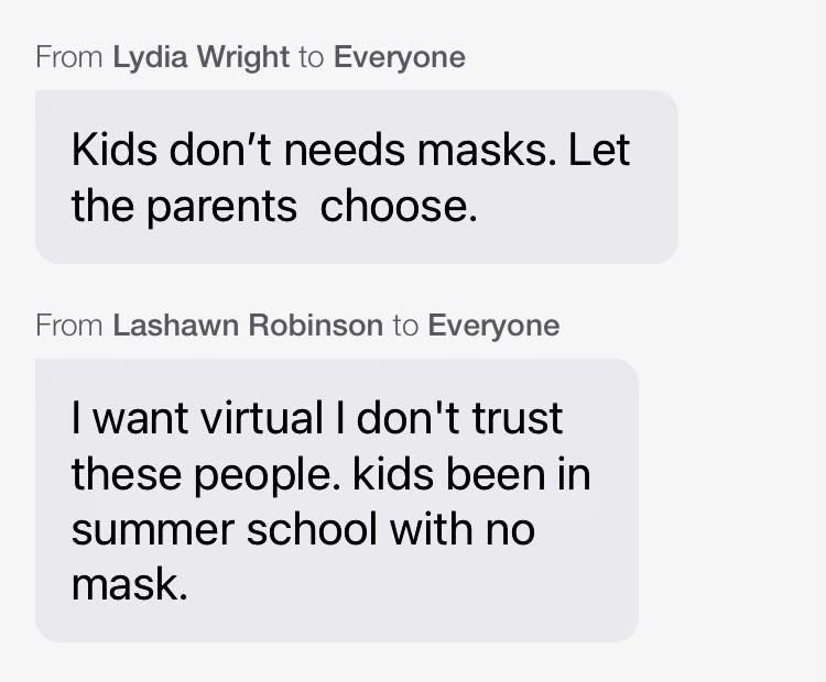 At last week’s parent town hall, organized by the U.S. Department of Education, along with two national parent groups, participants clashed over issues including masks and vaccines. (U.S. Department of Education)