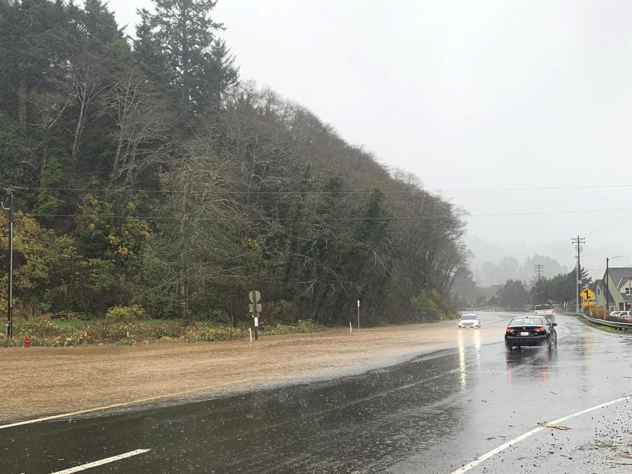 Flooding has closed U.S. Highway 101 north of Lincoln City on Tuesday, Dec. 5.