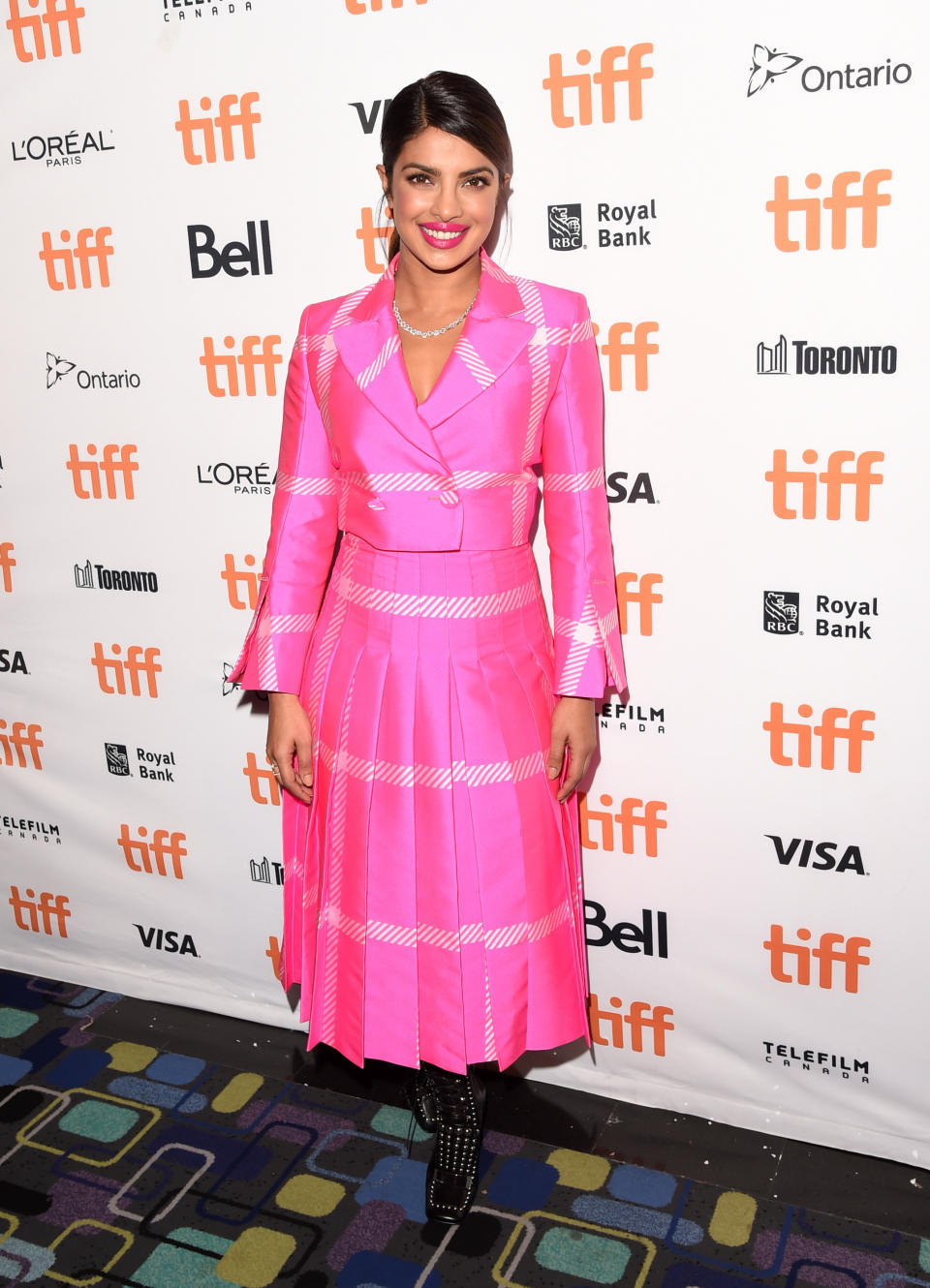 Priyanka Chopra at the Toronto Film Festival of "Pahuna: The Little Visitors" on Sept. 7, 2017.