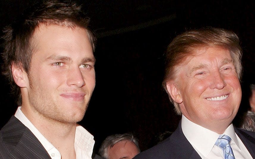 Tom Brady and Donald Trump, pictured in 2005 - Copyright (c) 2005 Rex Features. No use without permission.