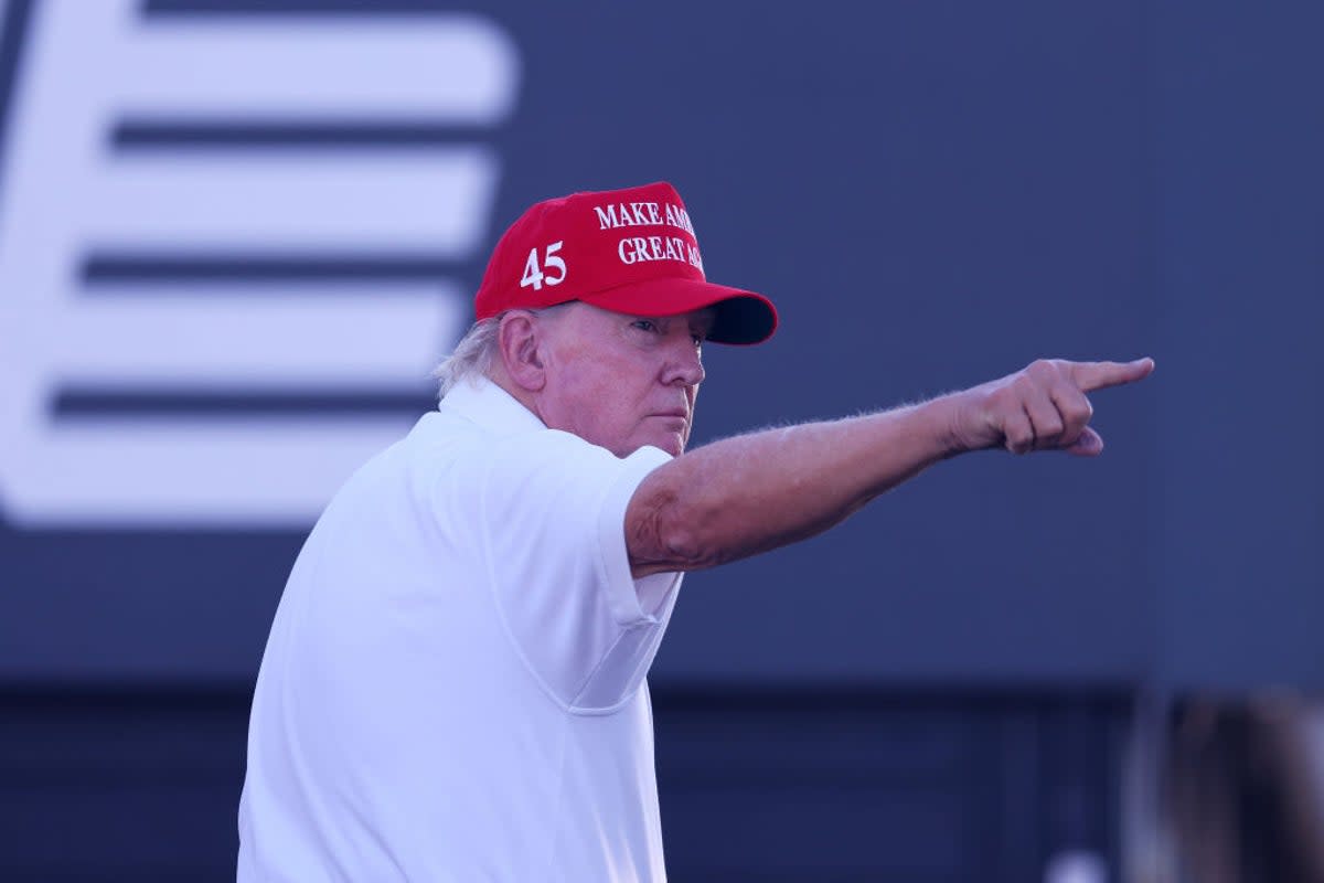 Donald Trump attends the LIV Golf Invitational (Getty Images)