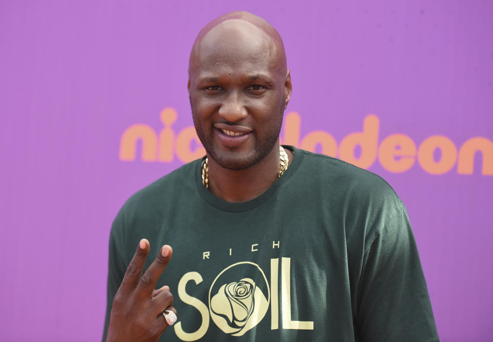 Lamar Odom at the Kids’ Choice Sports Awards in Los Angeles in July. (AP)