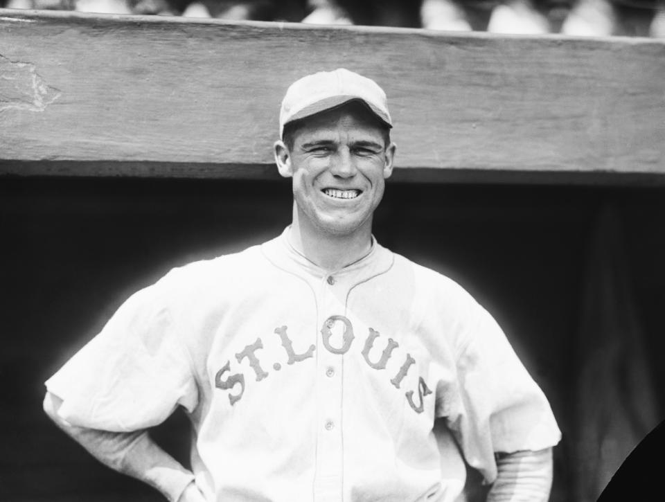 (Original Caption) 7/15/1920--George Sisler, star first sacker of the St. Louis Browns who is leading in batting with an average of .408. Photo shows his head and shoulders.