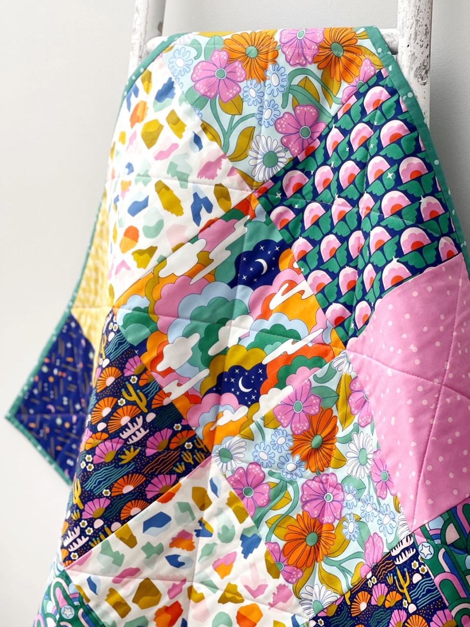how to make a handmade quilt using patchwork, for beginners