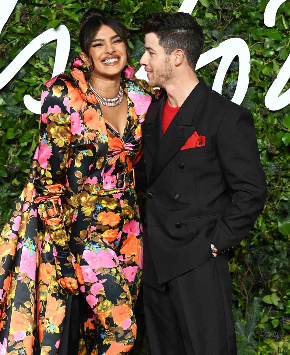 Nick Jonas and Priyanka Chopra at the Fashion Awards