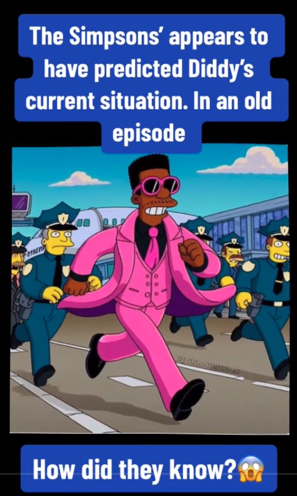A fake image that fans thought was from “The Simpsons.” TikTok / blocklegend7