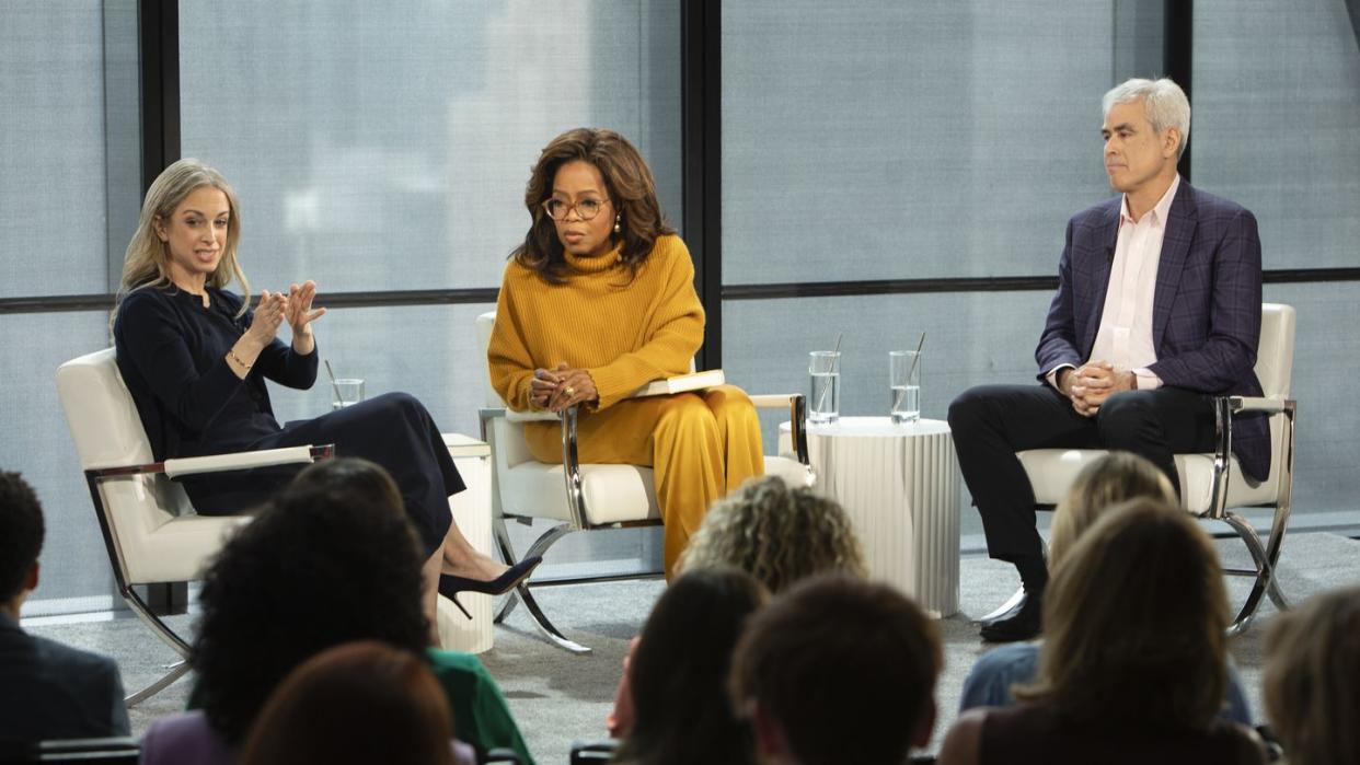 dr becky, oprah winfrey and jonathan haidt discuss teens and social media for oprah's the life you want