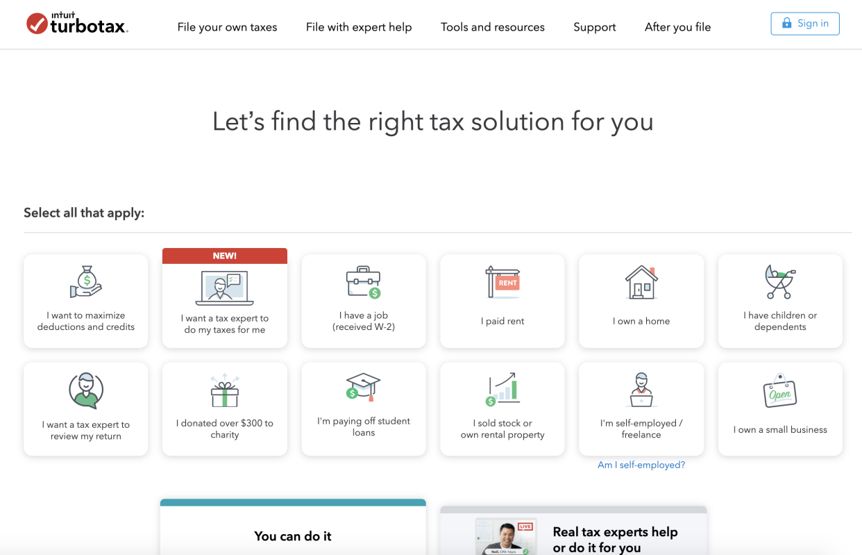 TurboTax has been my choice for the past few years, though its free version doesn't cover student loan interest deductions. (Image: TurboTax)