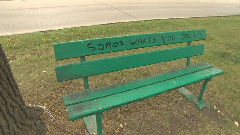 Hateful graffiti turns up in Winnipeg, alarming residents, Jewish group