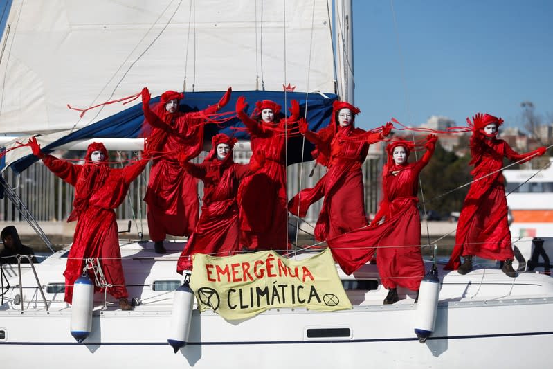 Climate change activist Greta Thunberg arrives in Lisbon