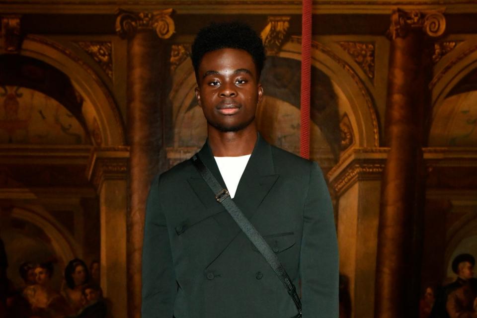 Dinner At Kensington Palace To Celebrate The Fabulous World Of Dior At Harrods: Bukayo Saka (Dave Benett)