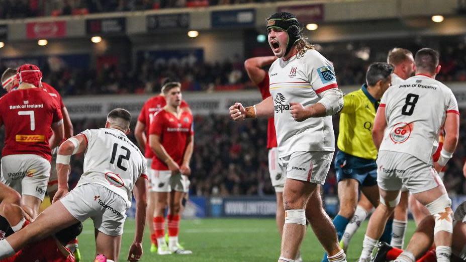 Scott Wilson celebrates against Munster