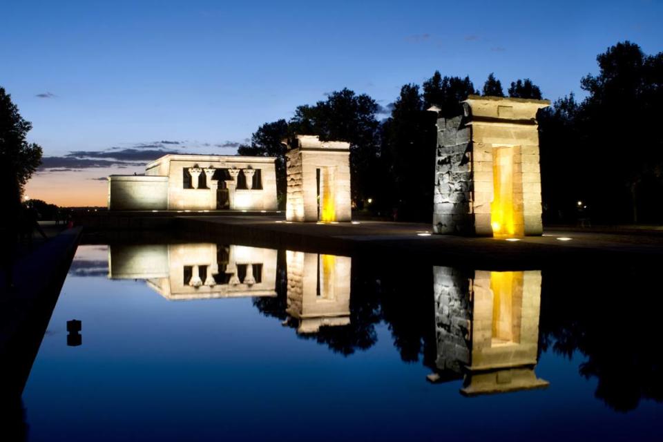 Vista del Templo de Debod en Madrid. EFE/Javier Liaño