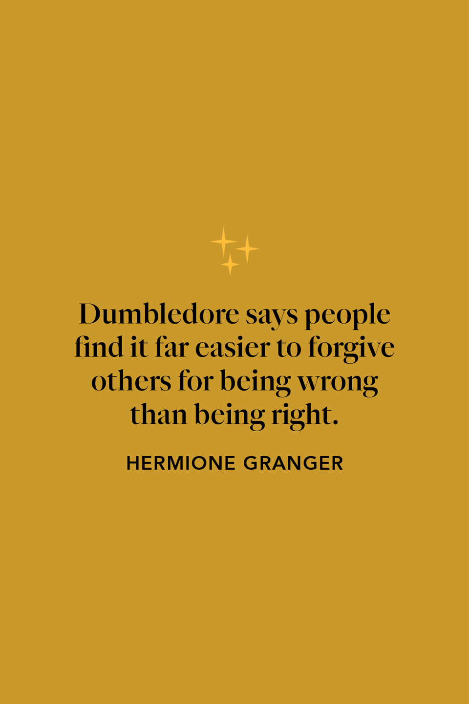 Hermione quoting Dumbledore on forgiveness