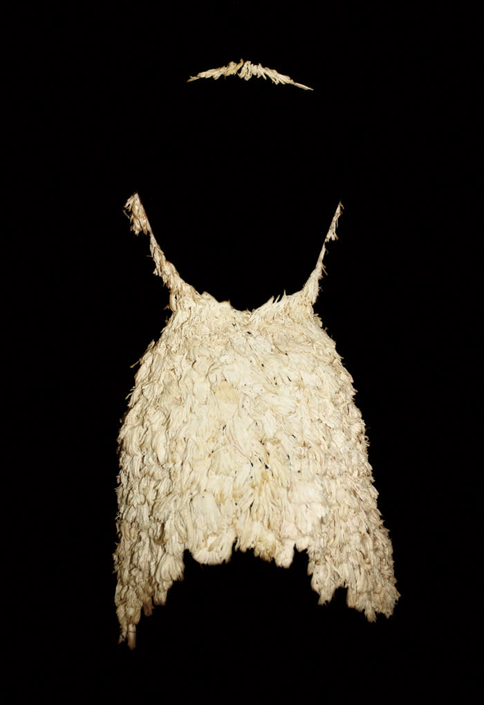 Rear view of the chicken halter dress