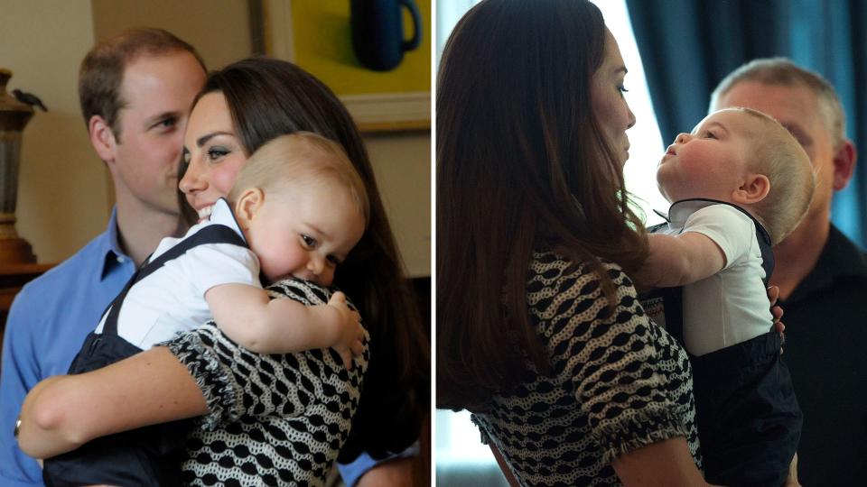 Kate and George have a cuddle