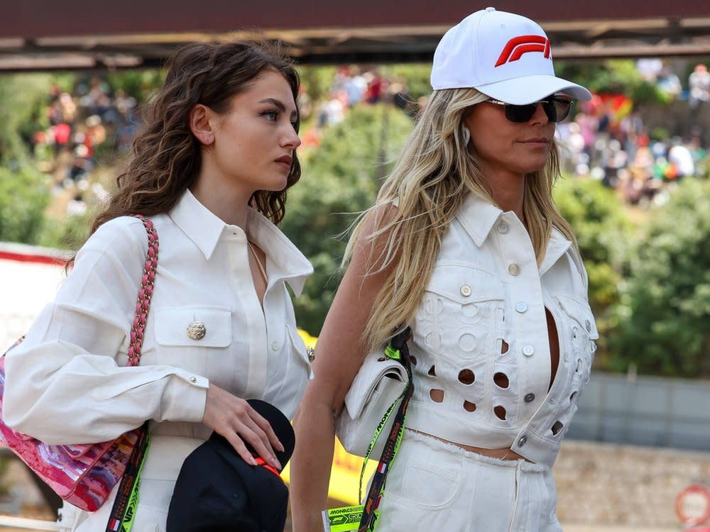 Leni und Heidi Klum treffen in Monaco auf Lenis Vater Flavio Briatore. (Bild: IMAGO/kolbert-press)