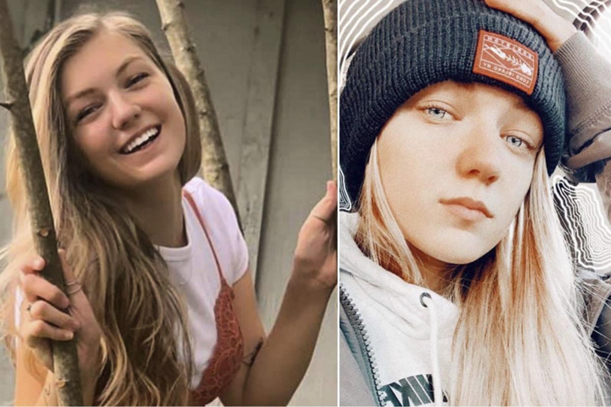 This photo combo provided by FBI Denver via @FBIDenver, shows Gabrielle "Gabby" Petito. Petito, 22, who vanished while on a cross-country trip in a converted camper van with her boyfriend. (FBI Denver via AP)