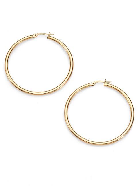 <p><a href="https://go.redirectingat.com?id=74968X1596630&url=https%3A%2F%2Fwww.saksfifthavenue.com%2Fproduct%2Froberto-coin-18k-yellow-gold-hoop-earrings%252F1.75--0455189295974.html&sref=https%3A%2F%2Fwww.townandcountrymag.com%2Fleisure%2Fsporting%2Fg44948906%2Fpaige-lorenze-us-open-essentials%2F" rel="nofollow noopener" target="_blank" data-ylk="slk:Shop Now;elm:context_link;itc:0;sec:content-canvas" class="link ">Shop Now</a></p><p>18K Yellow Gold Hoop Earrings</p><p>saksfifthavenue.com</p>