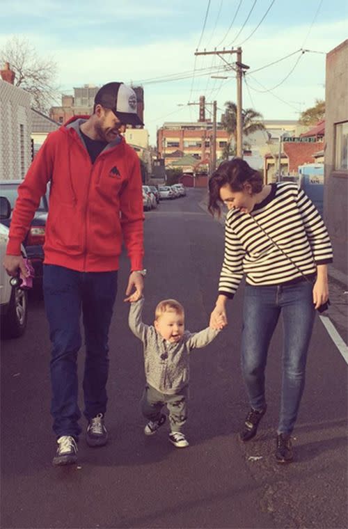 Hamish and Zoe with older son Sonny. Photo: Instagram