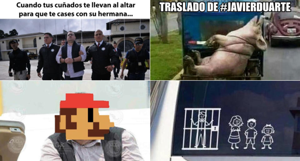 Memes por el traslado de Javier Duarte a México