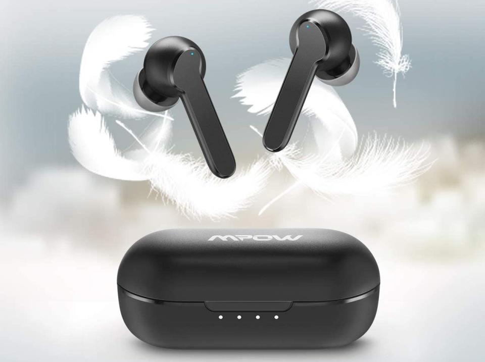 Mpow MBits S Bluetooth Earbuds have a lightweight design and top quality sound. Image via Amazon.