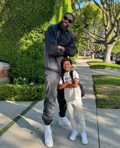 <p>Tristan Thompson/Instagram</p> Tristan Thompson and son Prince Oliver