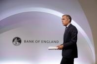 FILE PHOTO: Mark Carney the Governor of the Bank of England attends a Financial Stability Report news conference at the Bank of England in the City of London