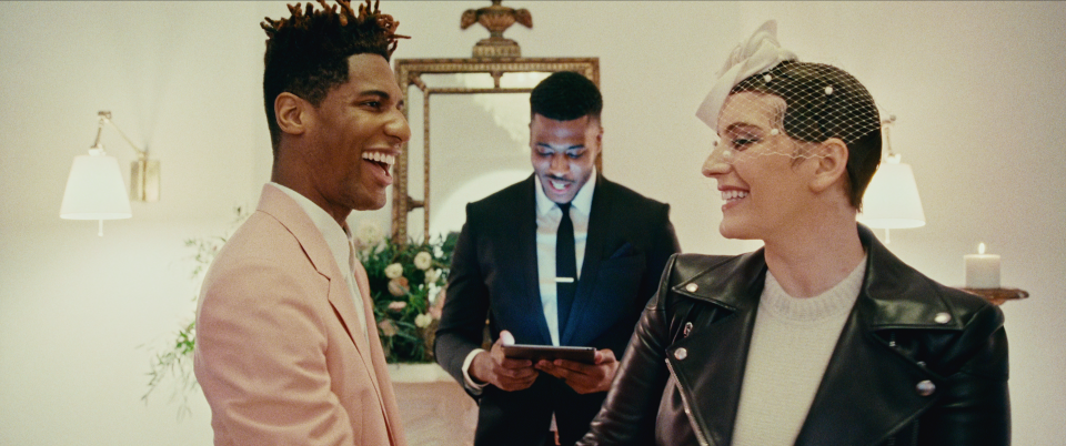 Bandleader/composer Jon Batiste is seen marrying his beloved Suleika Jaouad in the Netflix documentary "American Symphony."