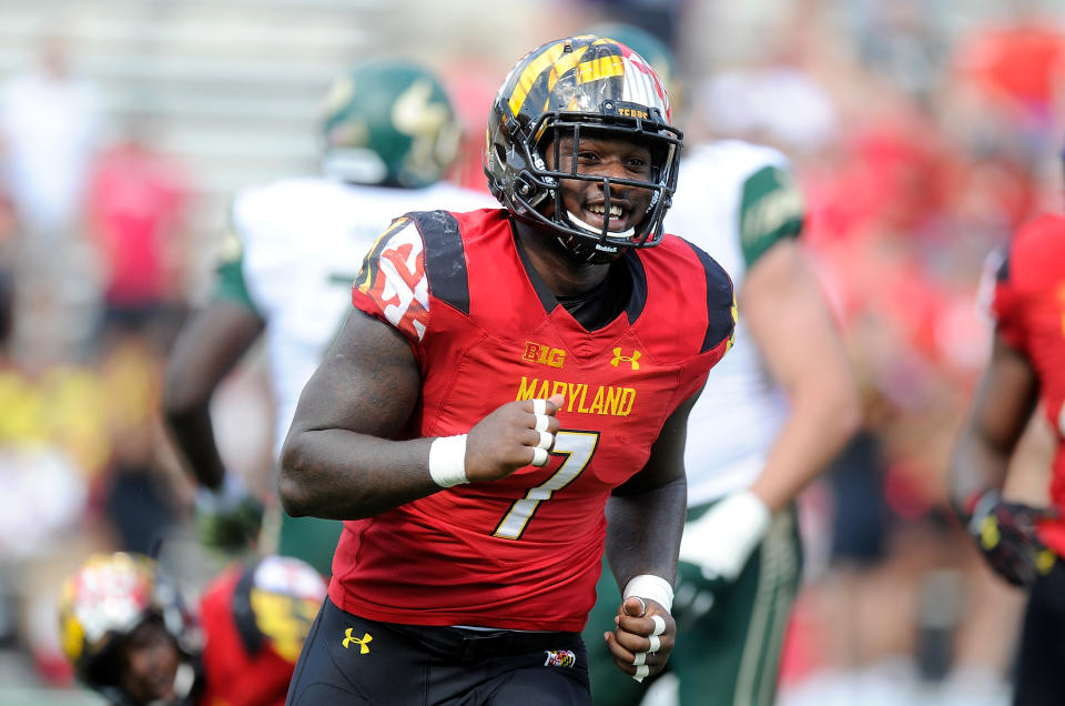 Maryland DE Yannick Ngakoue slid to the top of Round 3, which NFL draft scouts regret now. (Getty Images)