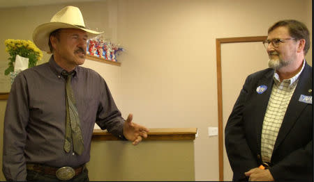 A still image taken from video shows Montana Democratic congressional candidate Rob Quist campaigning for a special election in Missoula, Montana, U.S. May 24, 2017. REUTERS/Justin Mitchell