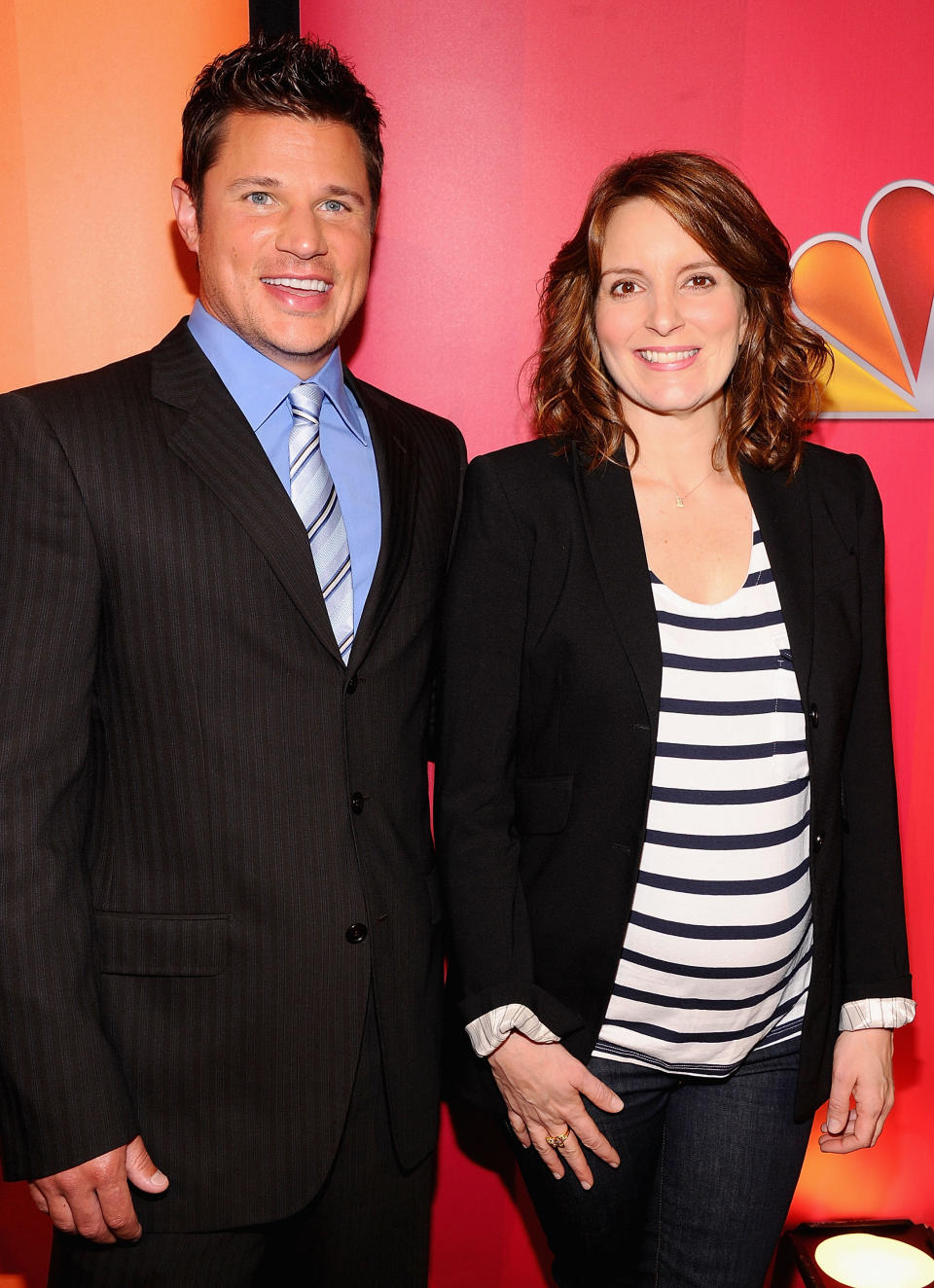 Tina Fey is pregnant for the second time at 40. Nick Lachey is not the dad, btw