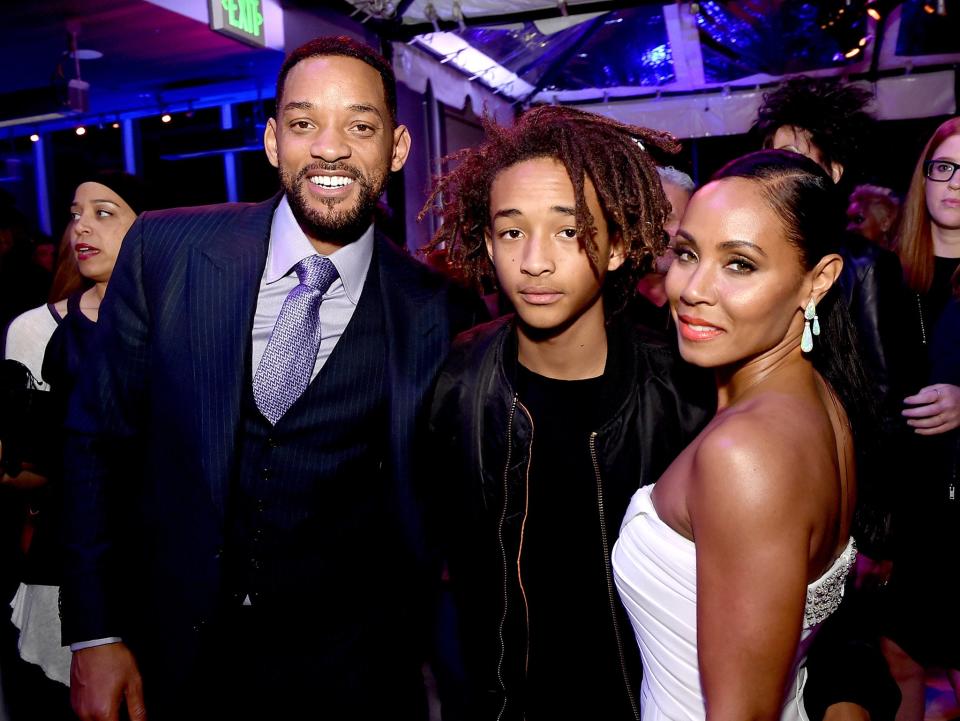 Will Smith, son Jaden Smith and wife Jada Pinkett Smith in 2014 (Getty)