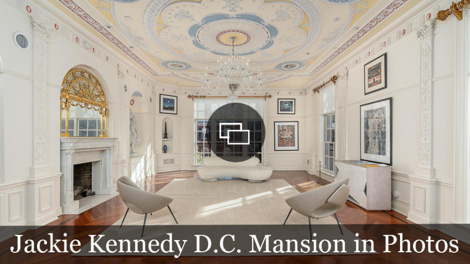 Jackie Kennedy former D.C. house fresco-painted ceiling