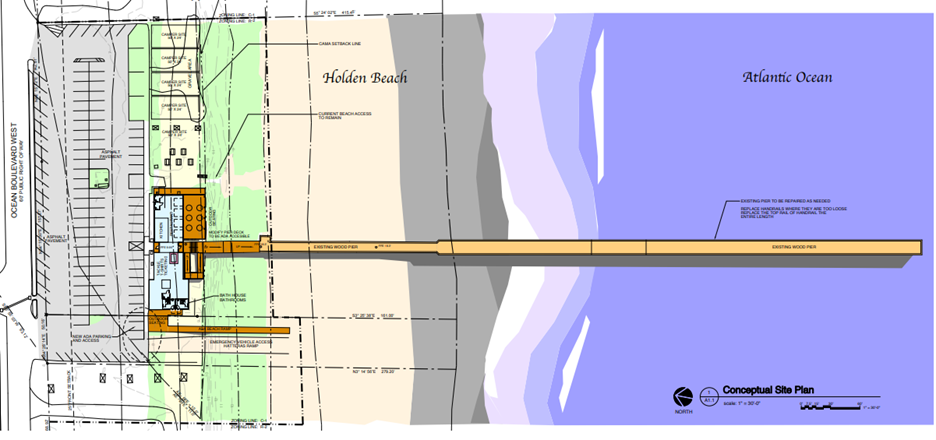 Plans to renovate and restore the Holden Beach Fishing Pier are moving forward.