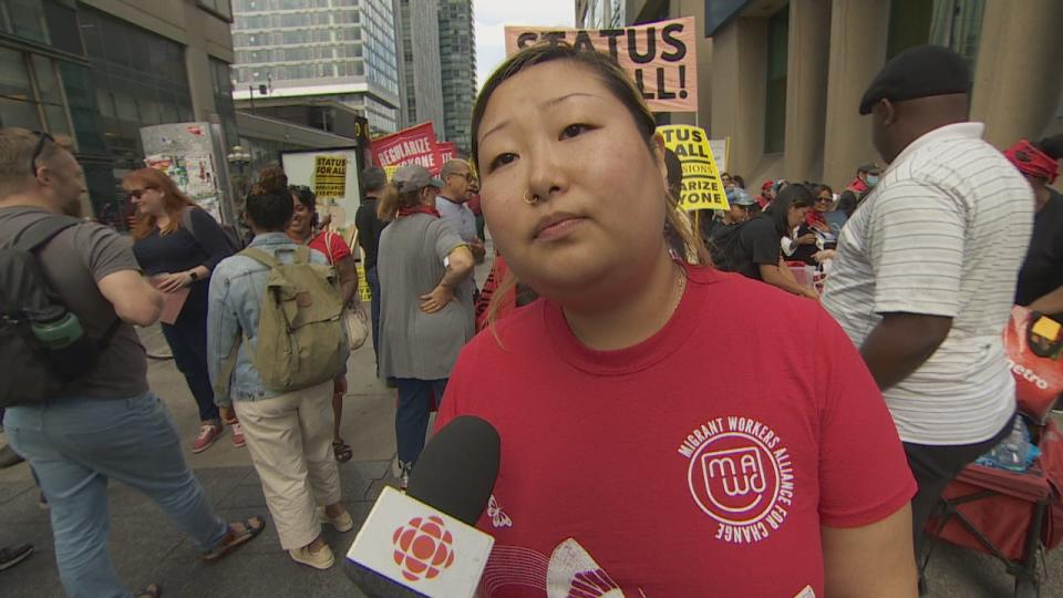 Sarom Rho, an organizer with Migrant Workers Alliance for Change, said that there are 1.7 million people in Canada on temporary study or work permits