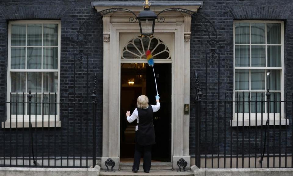 The front door of 10 Downing Street.