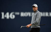 Golf - The 146th Open Championship - Royal Birkdale - Southport, Britain - July 21, 2017 England’s Ian Poulter stands on the 18th green during the second round REUTERS/Hannah McKay