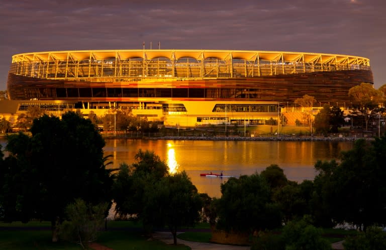 The 60,000-seat new Perth Stadium is across the Swan river from the city's old WACA ground