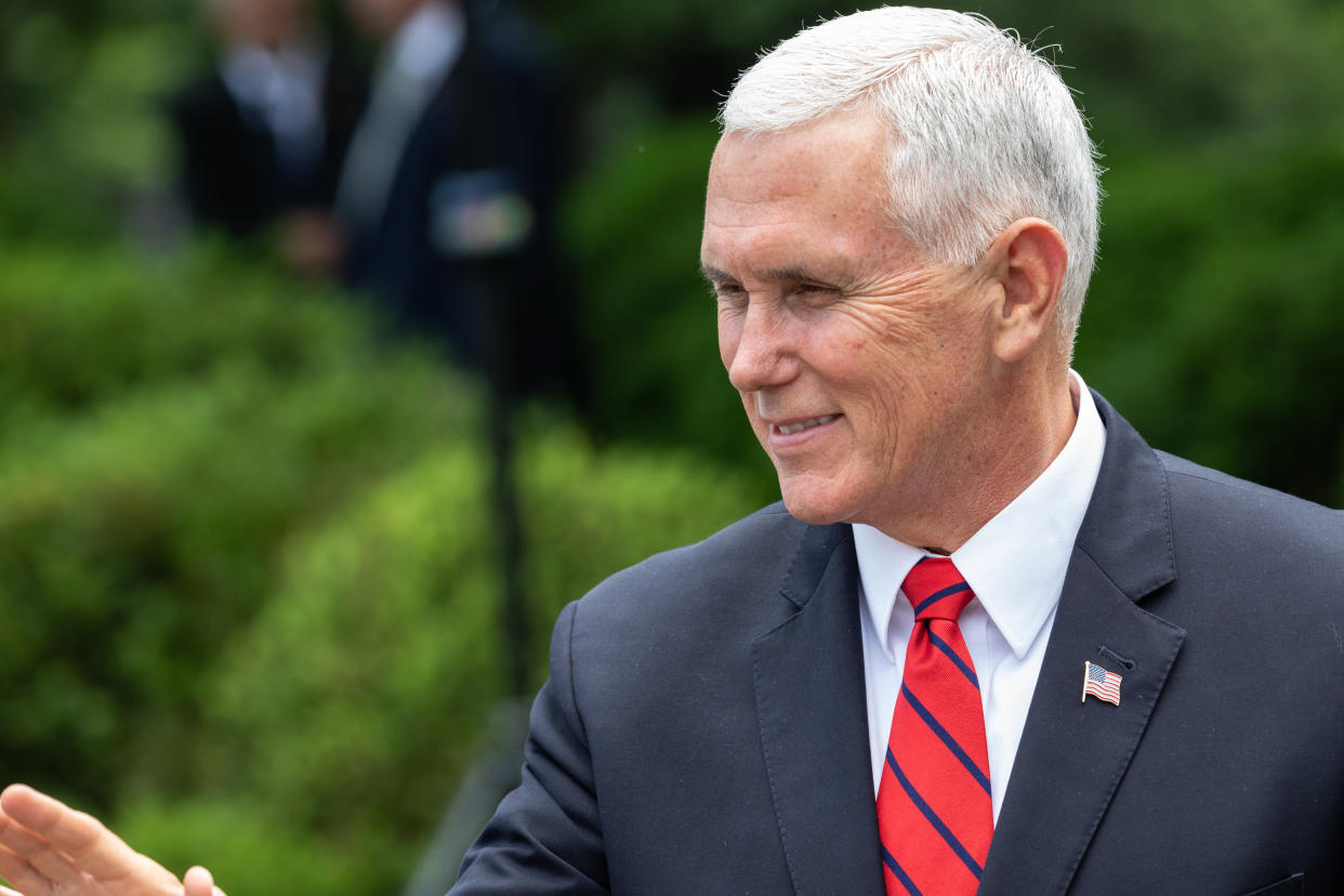 Vice President Mike Pence spoke Wednesday at the Southern Baptist Convention's annual meeting. (Photo: NurPhoto via Getty Images)