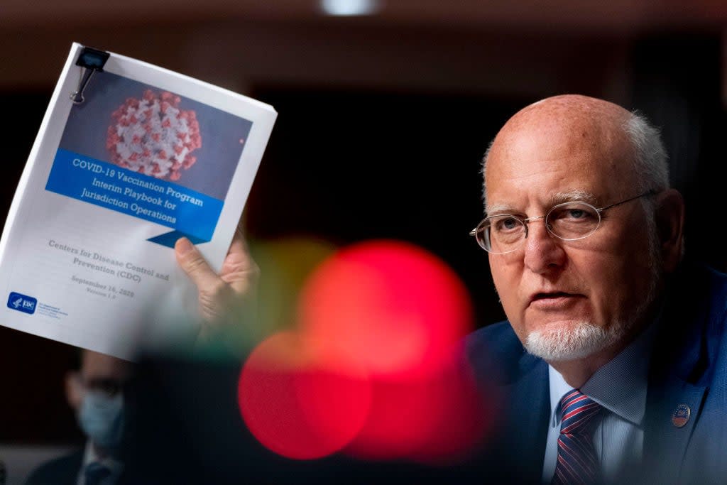 CDC Director Robert Redfield testifies before the Senate in September. (Getty Images)