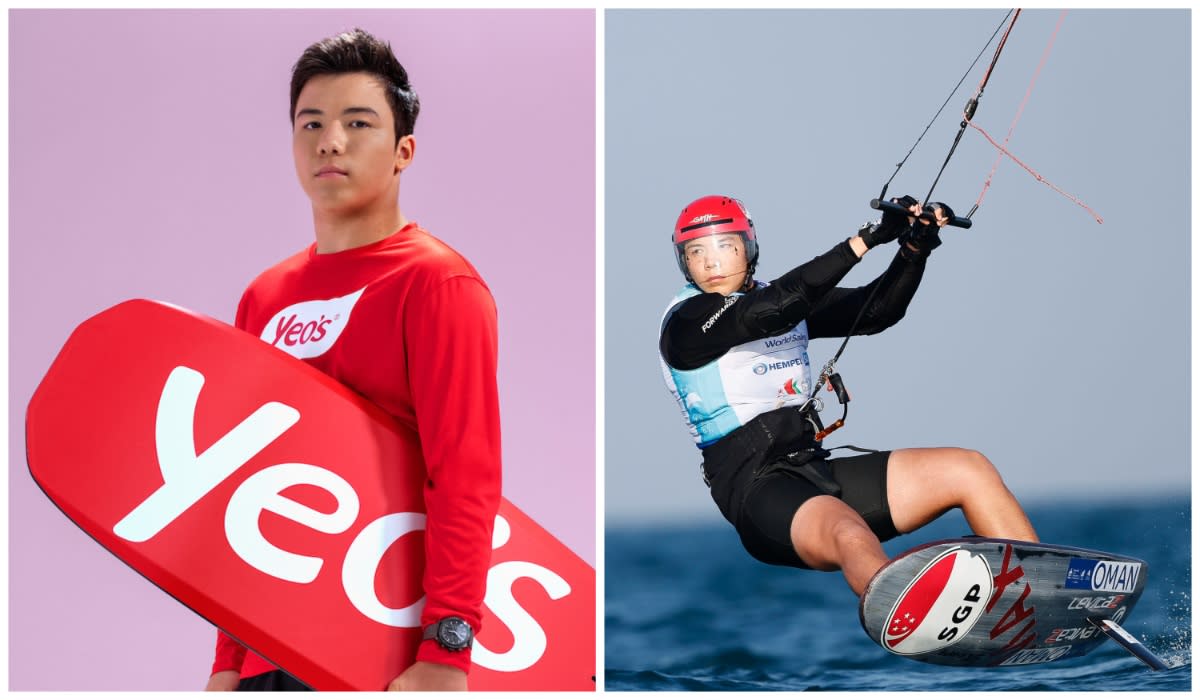 Kitefoiler Maximilian Maeder earns 2024 Paris Olympics spot for Singapore. (PHOTOS: Yeo's/Getty Images)