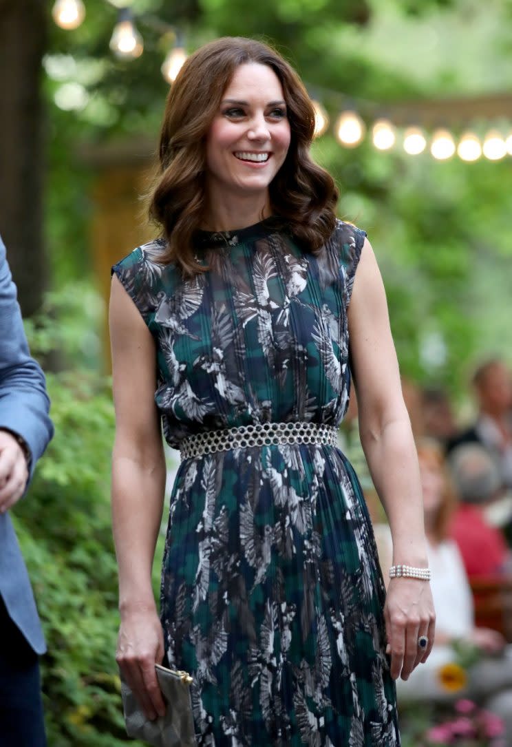 Kate made her third wardrobe change of the day for a ballroom reception [Photo: PA]