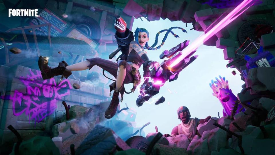 A loading screen from a recent update of Fortnite.