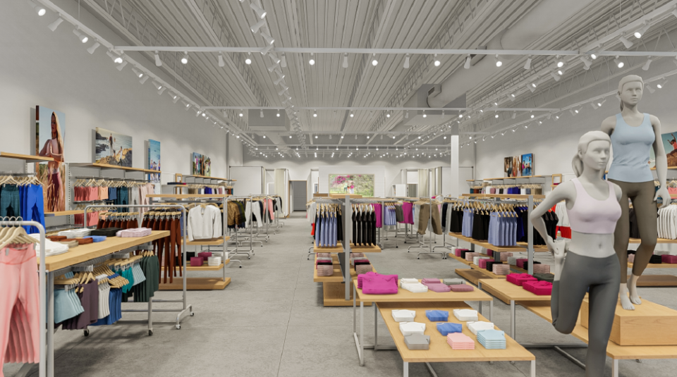 A rendering of an Athleta outlet store. - Credit: Courtesy Photo