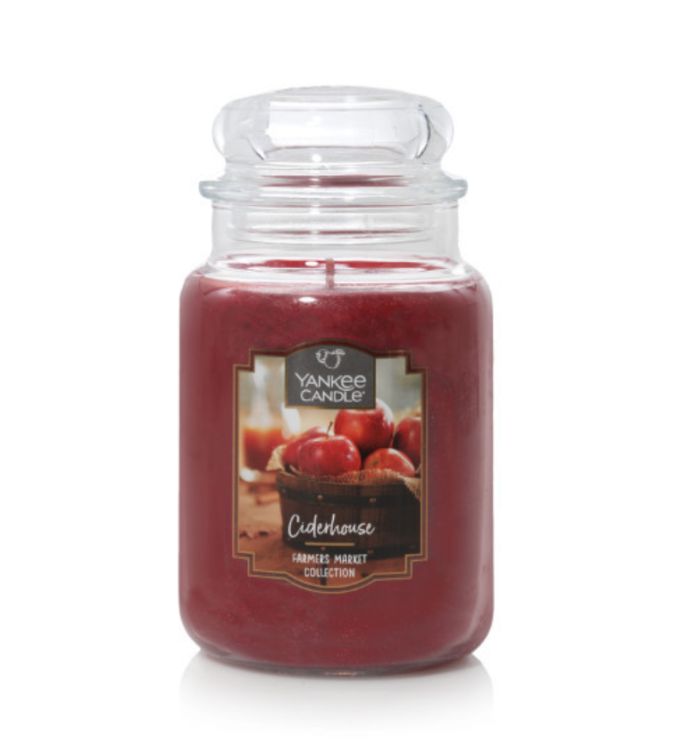 Ciderhouse and other fall candles are on sale at Yankee Candle.