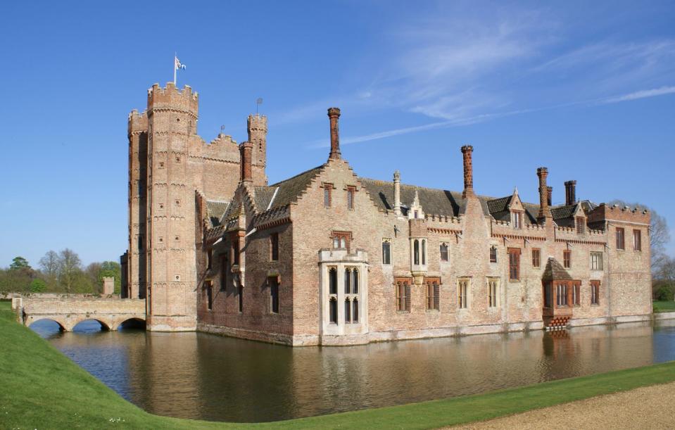 12) Oxburgh Hall with its moat and bridge