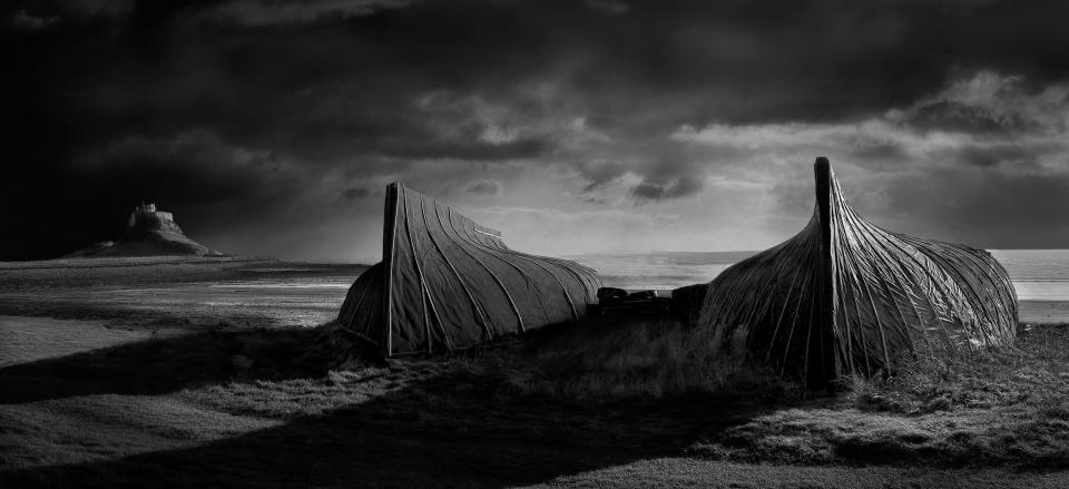 Lindisfarne, Northumberland: David Byrne's said his captivating image, which was the overall winner, was taken because "I love monochrome landscapes and Britain has some of the best landscapes you can find". Mr Byrne, from Staffordshire, won the overall title and £10,000 for his efforts. (David Byrne, Landscape Photographer of the Year)
