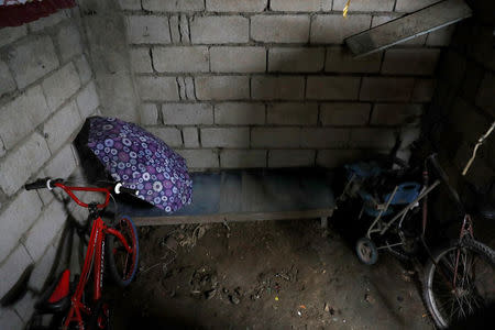 A room where Bernabe Sabangan and a friend were killed by policemen at their house in Barangay Bagong Silangan in Quezon City, Metro Manila, Philippines November 28, 2017. REUTERS/Erik De Castro