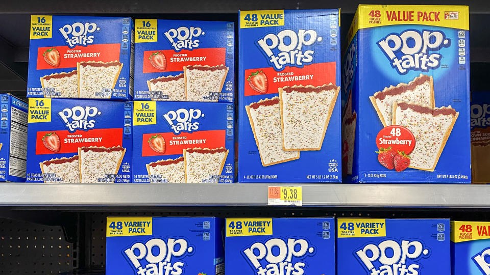 Orlando, FL/USA-2/6/20: The pop tart display at a Walmart ready for customers to purchase for their snack and breakfast.